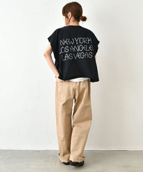 THE DAY｜ルーズフィットビックサイズカットオフスリーブTee [[TG-250509]][C]