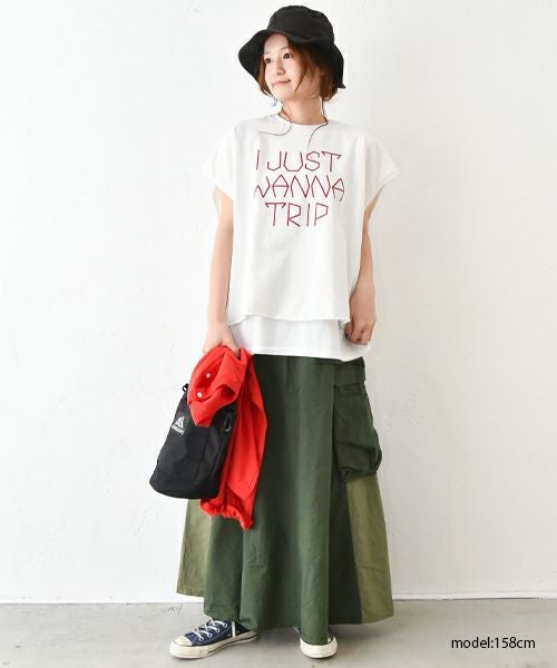 THE DAY｜ルーズフィットビックサイズカットオフスリーブTee [[TG-250509]][C]