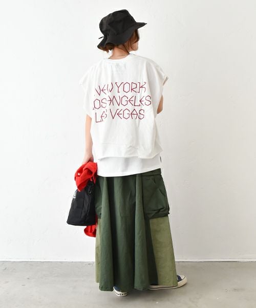 THE DAY｜ルーズフィットビックサイズカットオフスリーブTee [[TG-250509]][C]