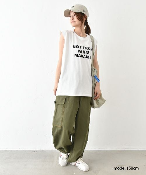  IN THE MARKET｜フレンチスリーブ ロゴカットソー [[C-2383]][C]