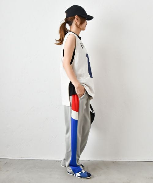 Gives a sense of fullment｜リメイクプリントノースリーブTee [[852361]][C]