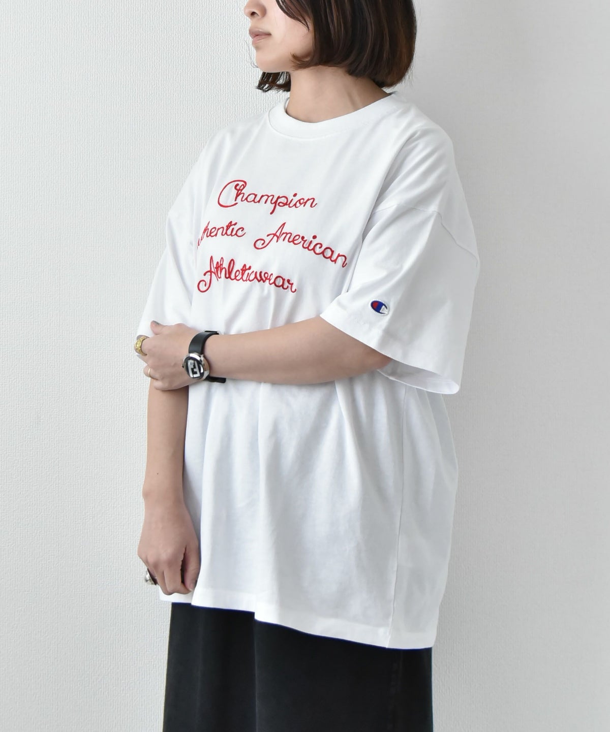 Champion｜LOGO刺繍Tee [[C3-B327]][D]