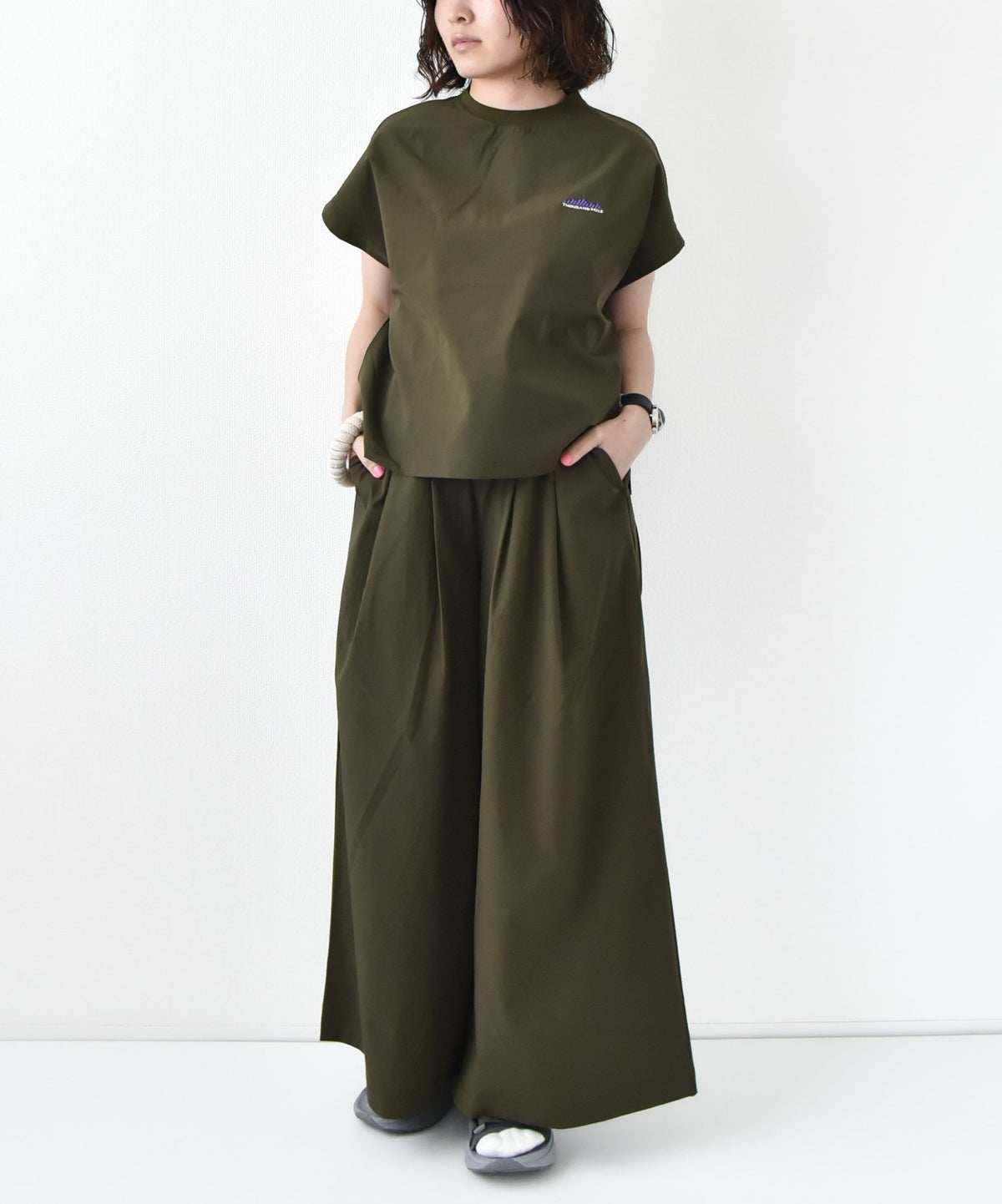 THOUSAND MILE｜フレンチスリーブシャツ＆ワイドパンツセット [[TM251NP00042]][D]