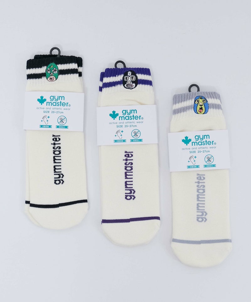 ジムマスター｜ハッピー刺繍ショートソックス [[G466624-25]][D]