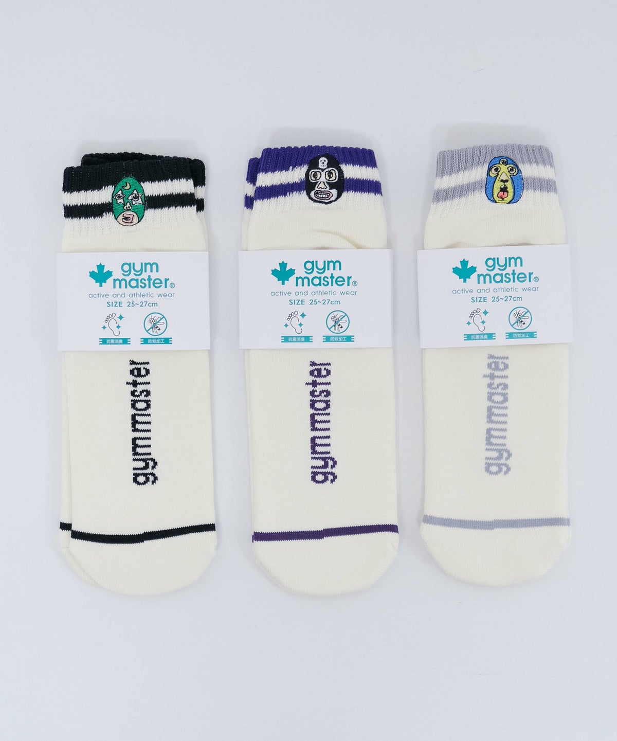 ジムマスター｜ハッピー刺繍ショートソックス [[G466624-25]][D]