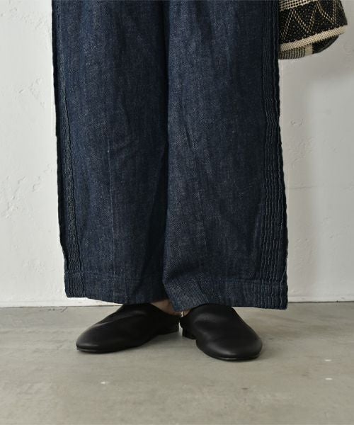 Diu｜オイルレザーミュールサンダル [[125D1630]][C]