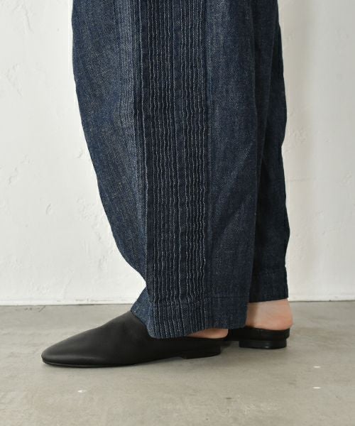 Diu｜オイルレザーミュールサンダル [[125D1630]][C]