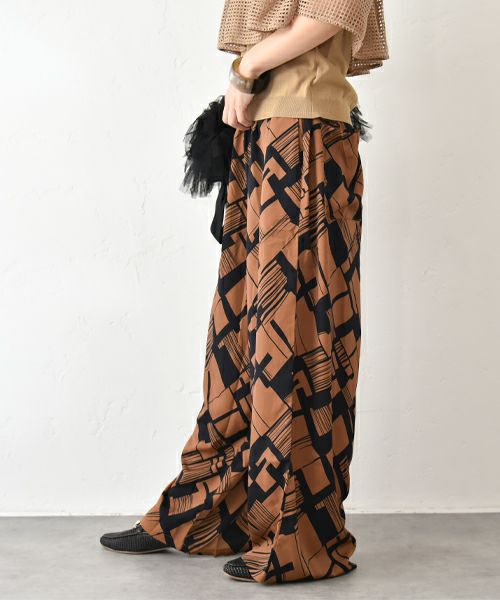 HUMS｜柄ワイドパンツ [[C-5067]][C]