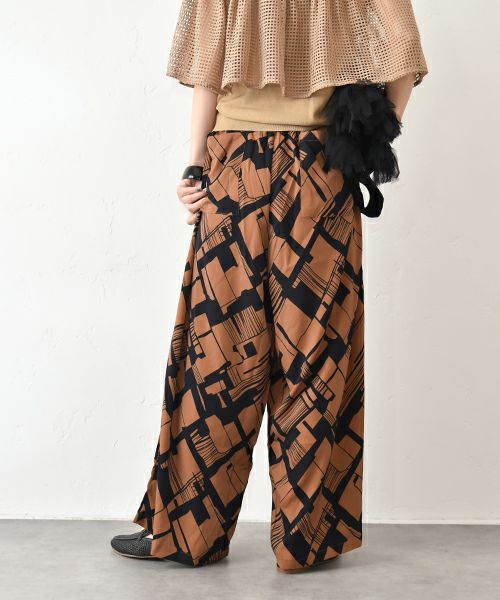 HUMS｜柄ワイドパンツ [[C-5067]][C]