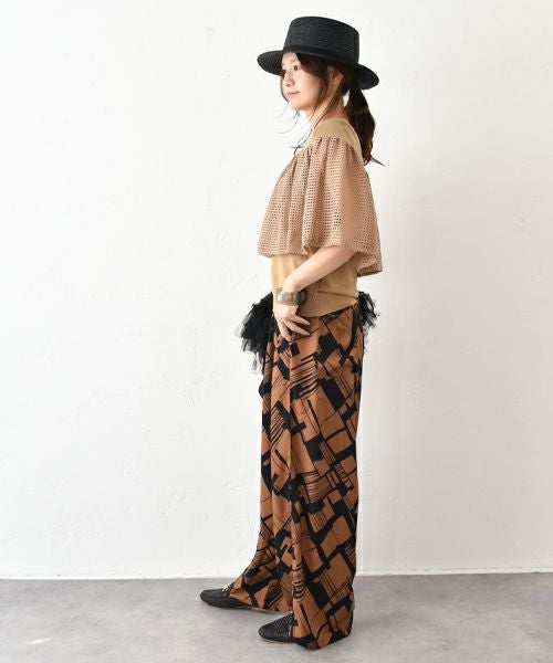 HUMS｜柄ワイドパンツ [[C-5067]][C]