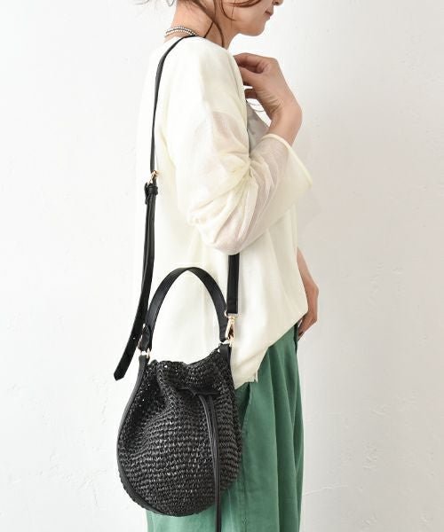 Cachellie｜2wayラフィアショルダーバッグ [[57-2124]][C]