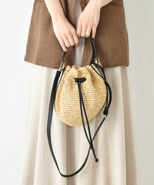Cachellie｜2wayラフィアショルダーバッグ [[57-2125]][C]