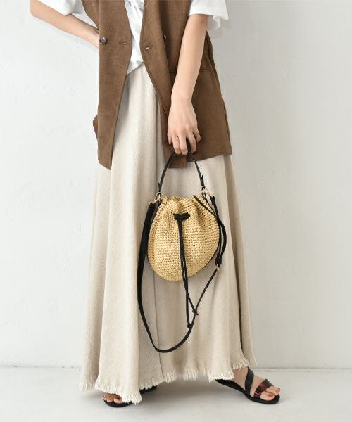 Cachellie｜2wayラフィアショルダーバッグ [[57-2125]][C]
