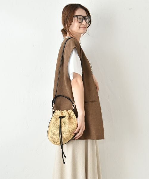 Cachellie｜2wayラフィアショルダーバッグ [[57-2125]][C]