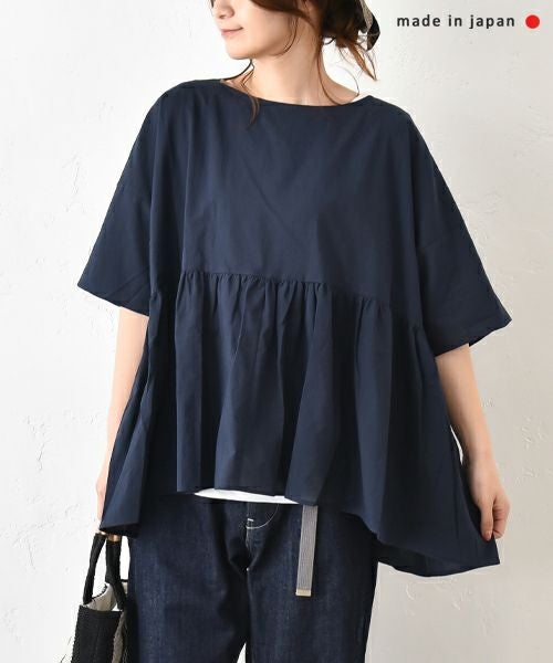 No18｜ギャザー切替プルオーバー [[302163]][C]