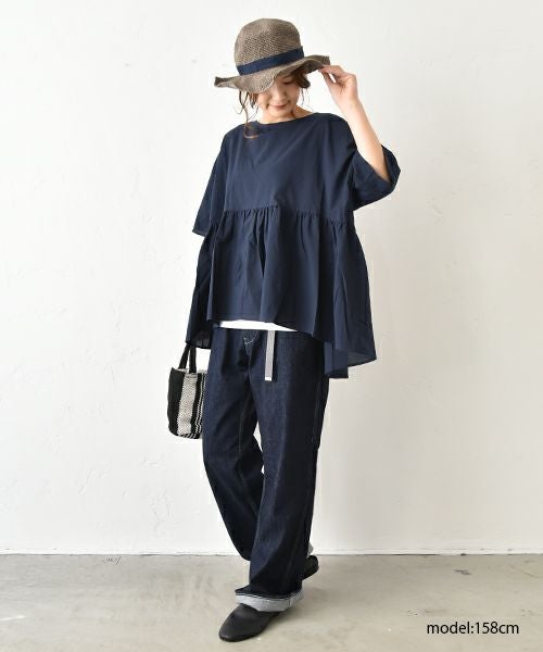 No18｜ギャザー切替プルオーバー [[302163]][C]