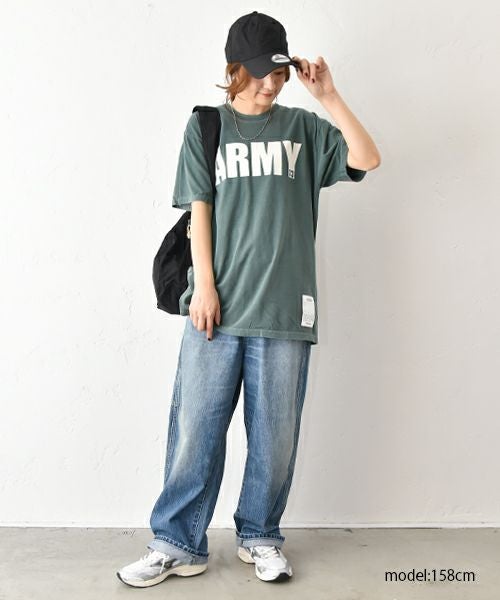 Johnbull｜ピグメントARMY Tシャツ」 [[TK252C01]][C]