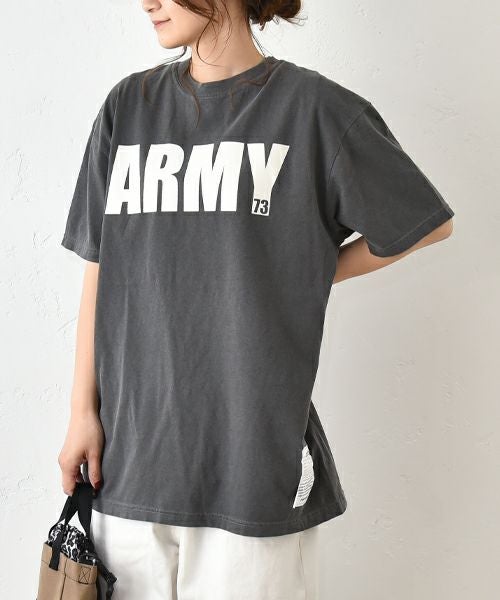 Johnbull｜ピグメントARMY Tシャツ」 [[TK252C01]][C]