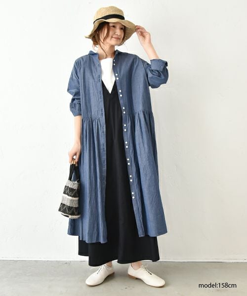No18｜前開きギャザーワンピース [[H25001]][C]