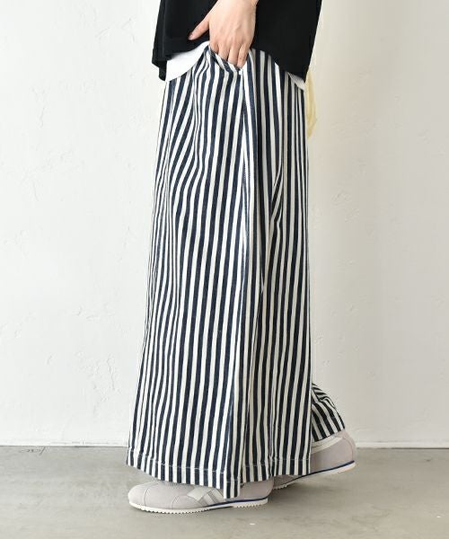 ANTGAUGE｜ヒッコリー柄ワイドパンツ [[C1961]][C]