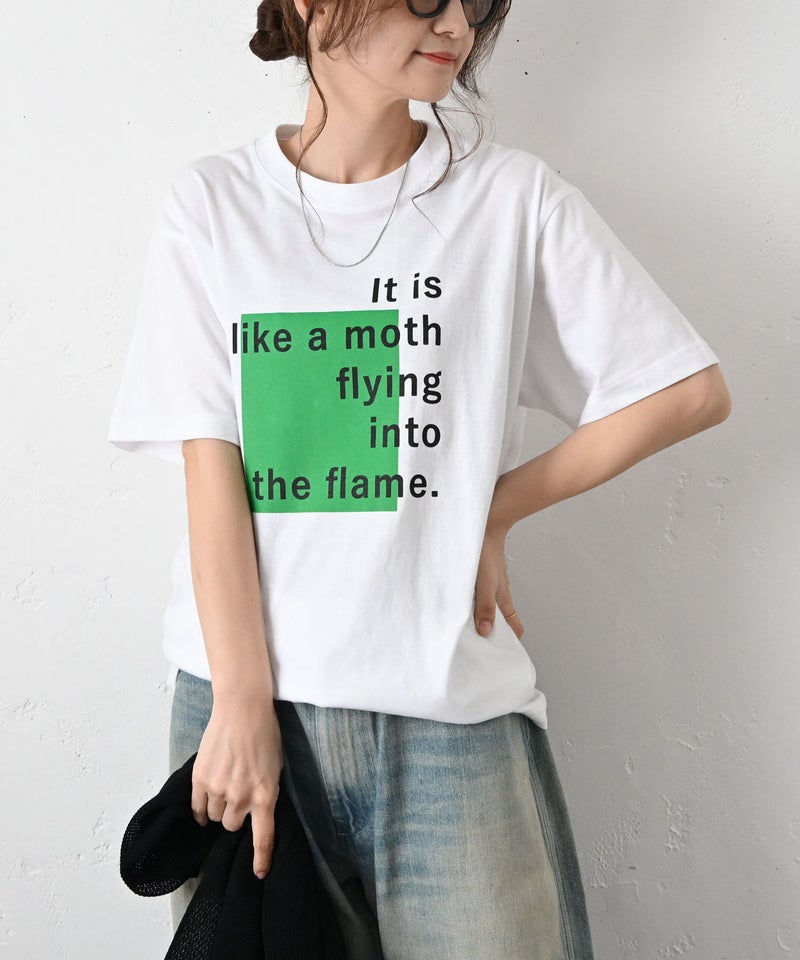Like a moth.｜Green box Tee [[352007]][C]