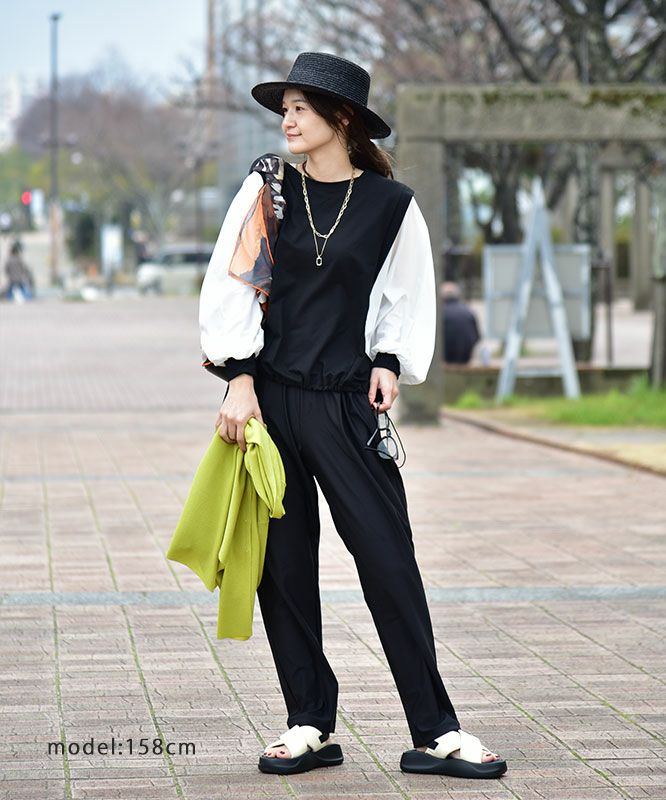 HUMS｜布帛切り替えカットソー [[100152]][C]