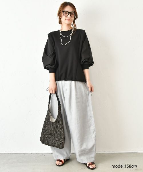 HUMS｜布帛切り替えカットソー [[100152]][C]
