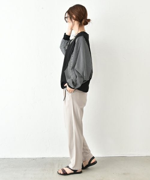 HUMS｜布帛切り替えカットソー [[100152]][C]