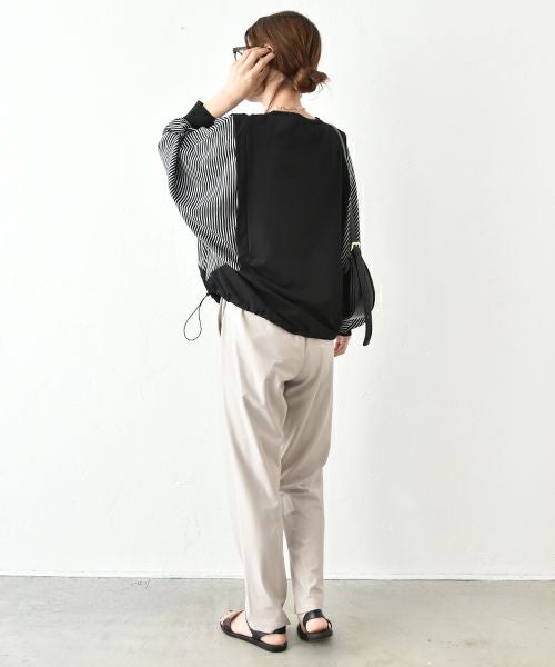 HUMS｜布帛切り替えカットソー [[100152]][C]