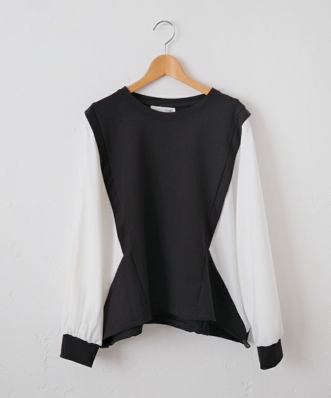 HUMS｜布帛切り替えカットソー [[100152]][C]