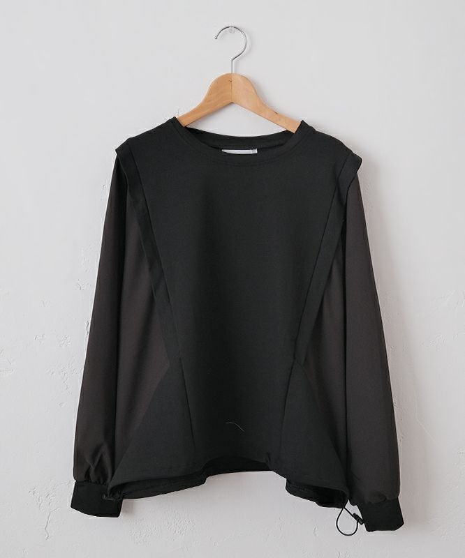 HUMS｜布帛切り替えカットソー [[100152]][C]