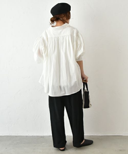 hagumu｜バックギャザーシャツ [[hag-136]][C]