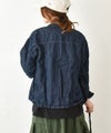 Our.｜ノーカラー綿麻デニムジャケット [[131311H]][C]