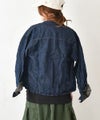 Our.｜ノーカラー綿麻デニムジャケット [[131311H]][C]