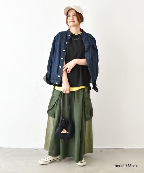 Our.｜ノーカラー綿麻デニムジャケット [[131311H]][C]