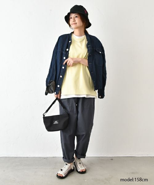 Our.｜ノーカラー綿麻デニムジャケット [[131311H]][C]