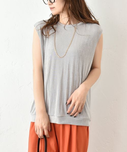 HUMS｜ノースリーブストレッチカットソー [[C-5027]][C]