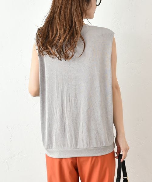HUMS｜ノースリーブストレッチカットソー [[C-5027]][C]