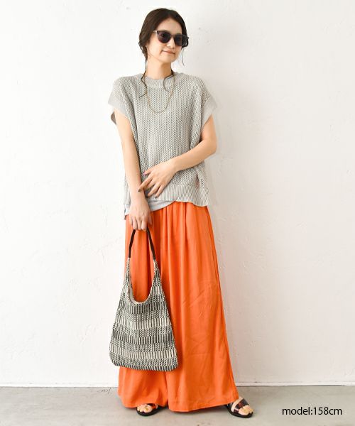 HUMS｜ノースリーブストレッチカットソー [[C-5027]][C]