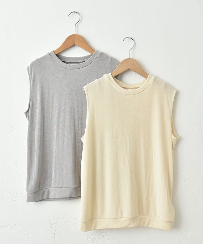 HUMS｜ノースリーブストレッチカットソー [[C-5027]][C]