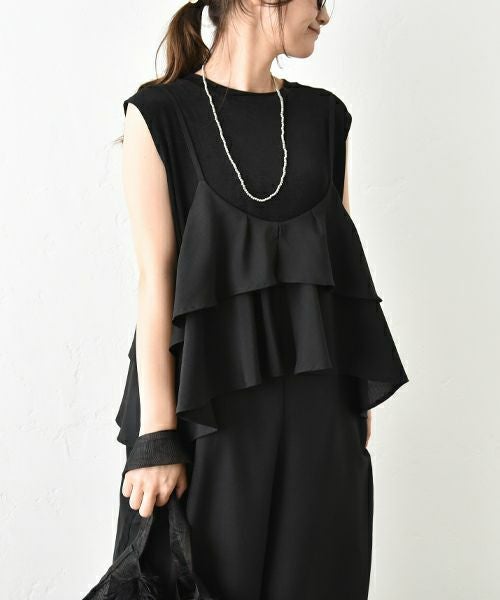 HUMS｜ノースリーブストレッチカットソー [[C-5027]][C]