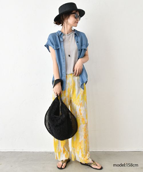 HUMS｜ノースリーブストレッチカットソー [[C-5027]][C]