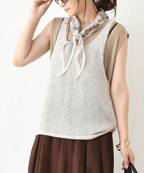 HUMS｜ノースリーブストレッチカットソー [[C-5027]][C]