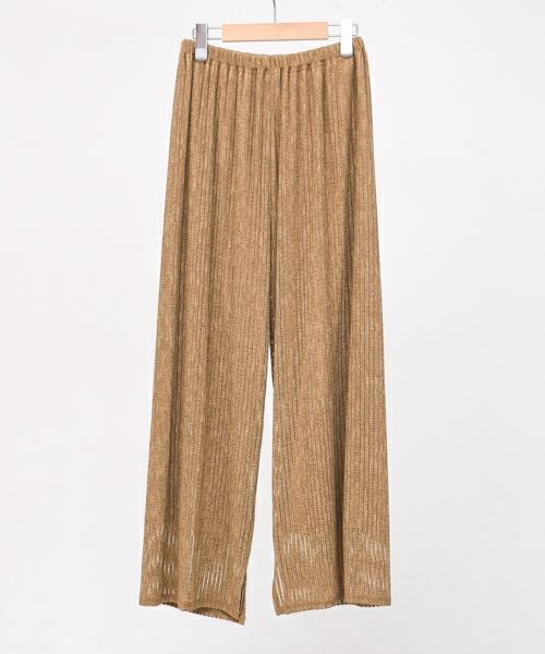 Hymn LIPA｜シアーリブパンツ ベージュ