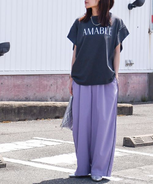 siro de labonte｜【日本製】AMABLE タックスリーブ Tshirt [[R513221