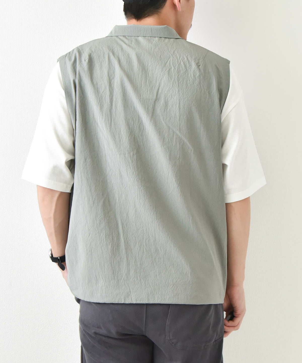 manual alphabet｜DOT AIR HALF ZIP VEST [[MA-J-407]][D]