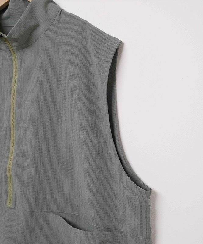 manual alphabet｜DOT AIR HALF ZIP VEST [[MA-J-407]][D]