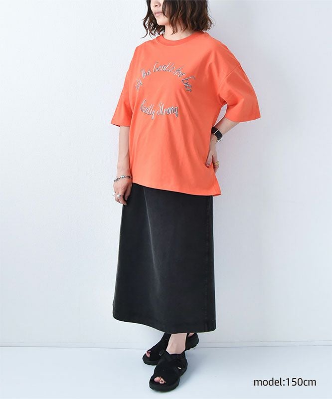 KAKELA&TRANQUIL｜刺繍ロゴクルーT [[12503-171-10]][D]