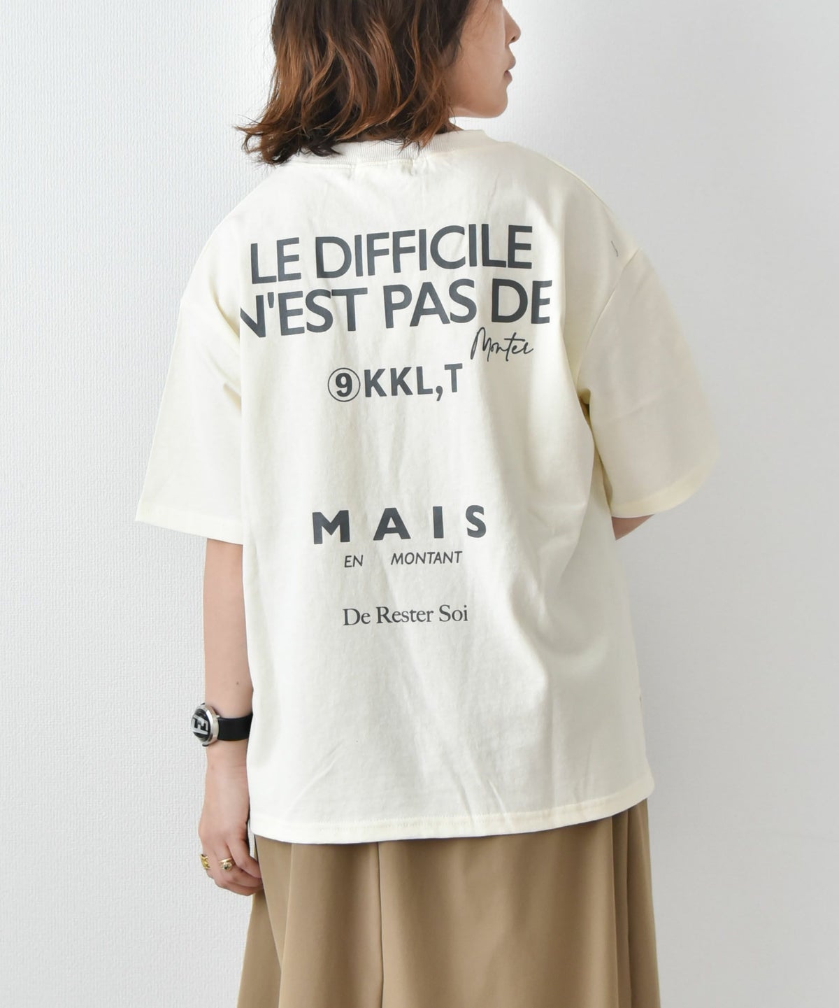 KAKELA&TRANQUIL｜ロゴプリントクルーT [[12503-172-10]][D]