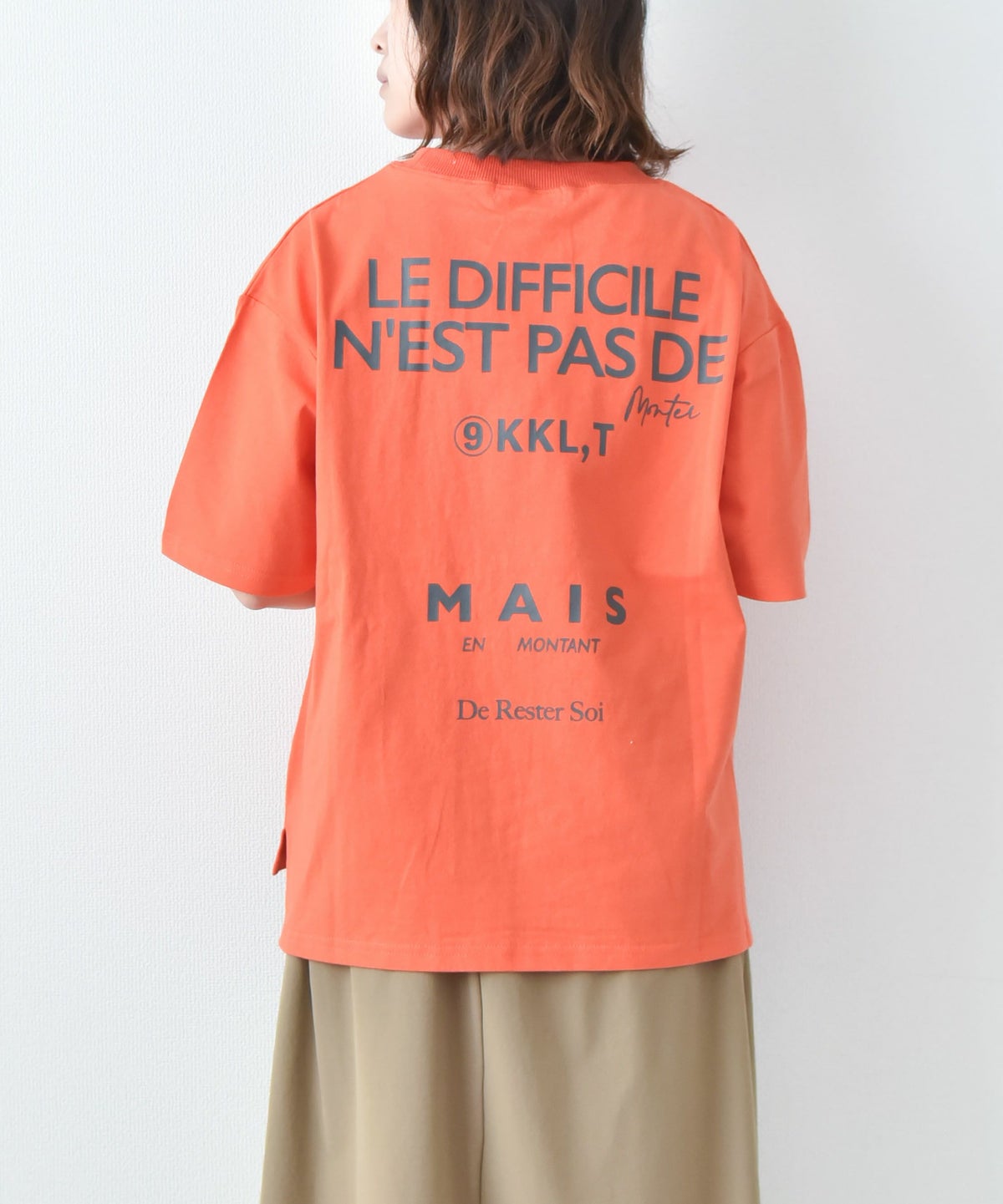 KAKELA&TRANQUIL｜ロゴプリントクルーT [[12503-172-10]][D]